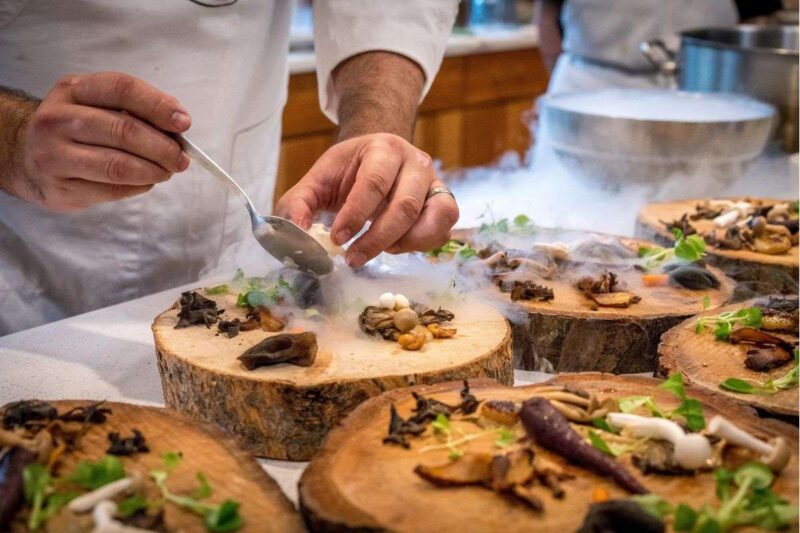 Comida gourmet y vales de restaurante
